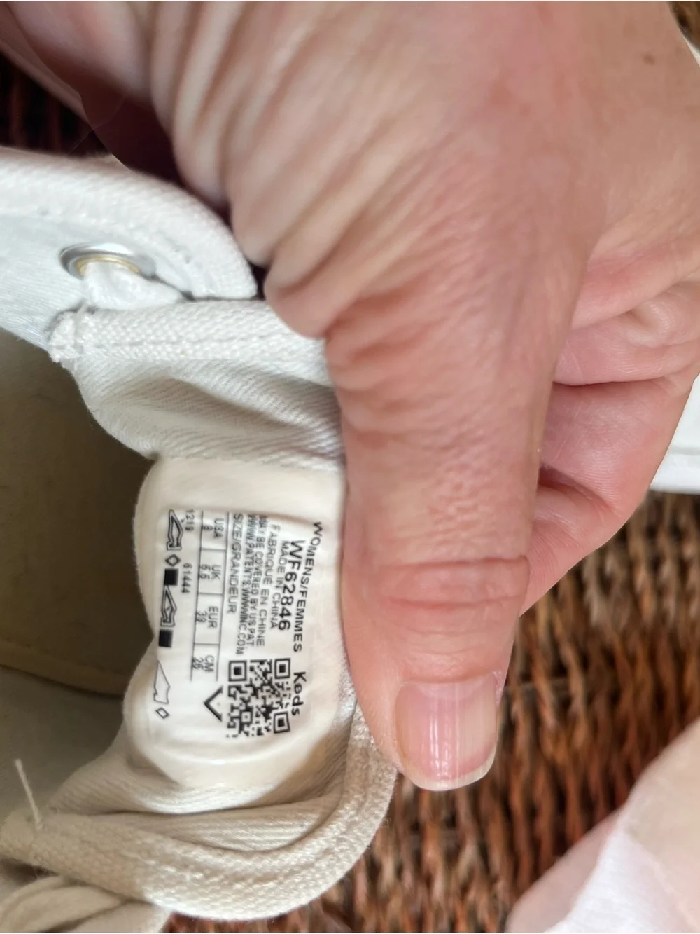 kate spade x Keds White and Green Woven Platform Sneakers